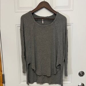 Free People Oversized Knit Long Sleeve Top